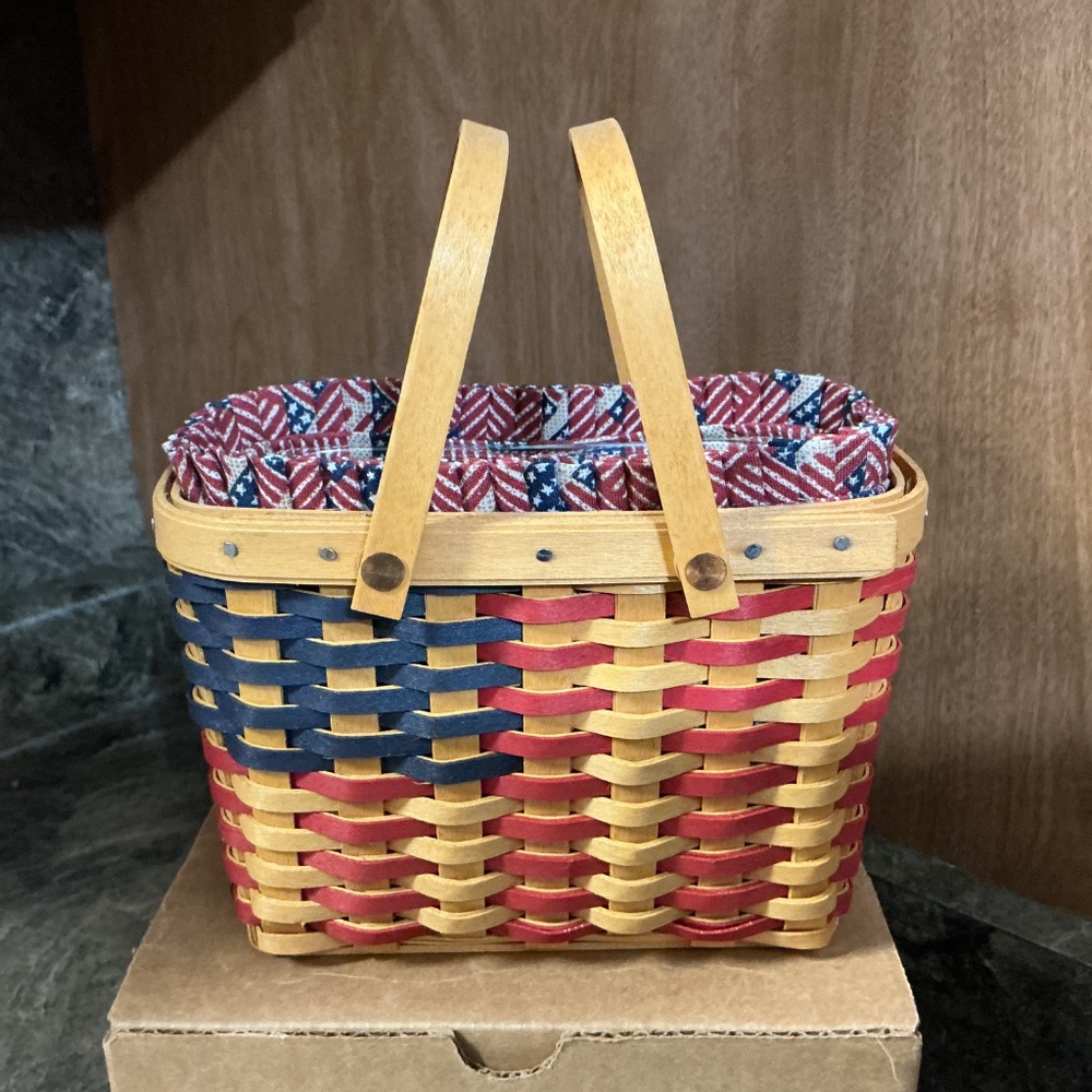 Longaberger Collectors Club Miniature Flag Basket Combo - Picture 4 of 8